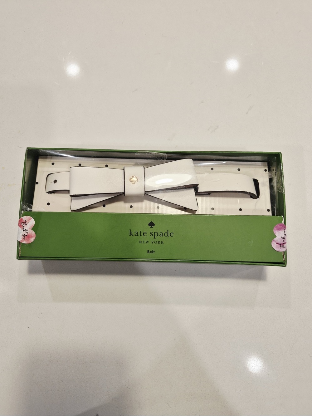 kate spade White Bow-Accent Belt